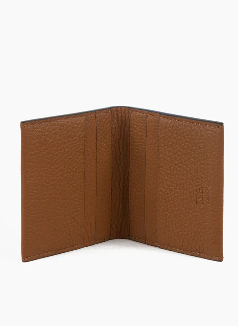 Портфейл от естествена кожа Zegna — снимка 3