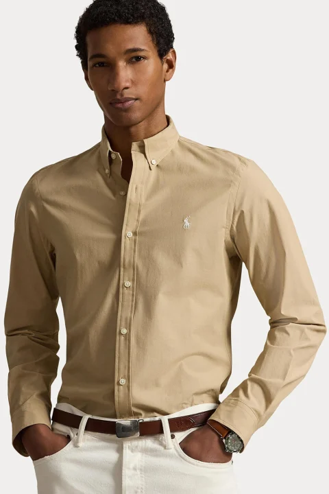Риза 50/1 Bistrch Poplin-Slbdppcs 710929348501 250 beige/khaki — снимка 2