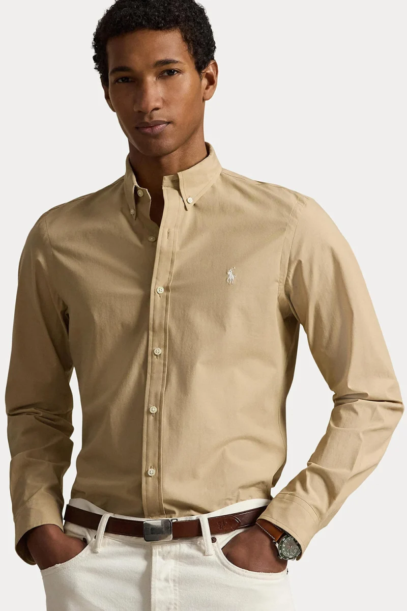 Риза 50/1 Bistrch Poplin-Slbdppcs 710929348501 250 beige/khaki — снимка 2
