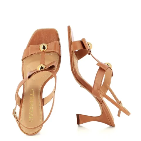 Дамски Сандали На Ток CECCONELLO – 2719002 COCONUT — снимка 5