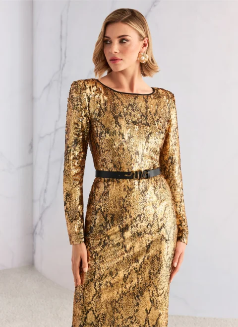 Кожен колан със 'snake' мотив Marc Cain Glam — снимка 3