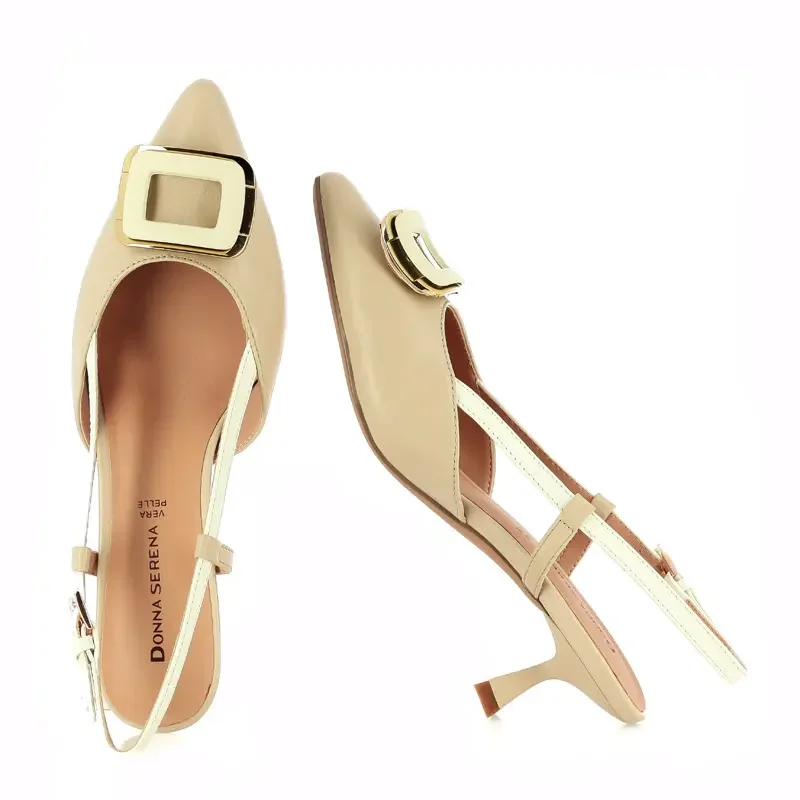 Токчета DONNA SERENA – 436073DP GINA BEIGE/BIANCO — снимка 5