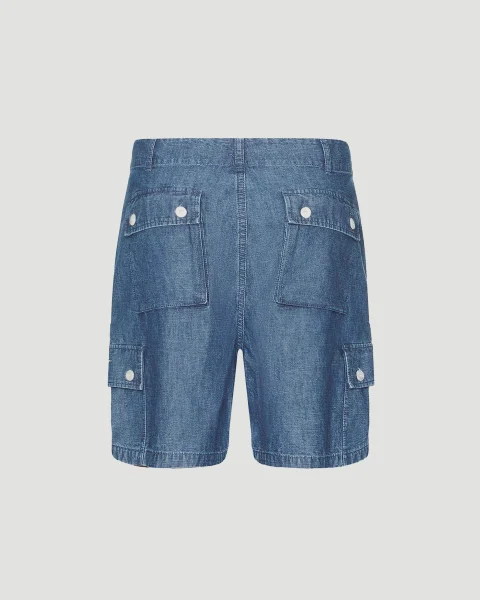 Chambray Cargo Shorts — снимка 2
