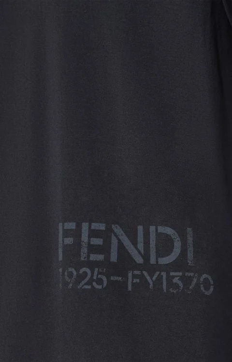 T-Shirt with Stencil Logo Print in Black — снимка 2