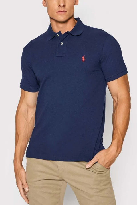 Polo Basic Mesh-Ssl-Knt 710782592008 400 blue — снимка 2