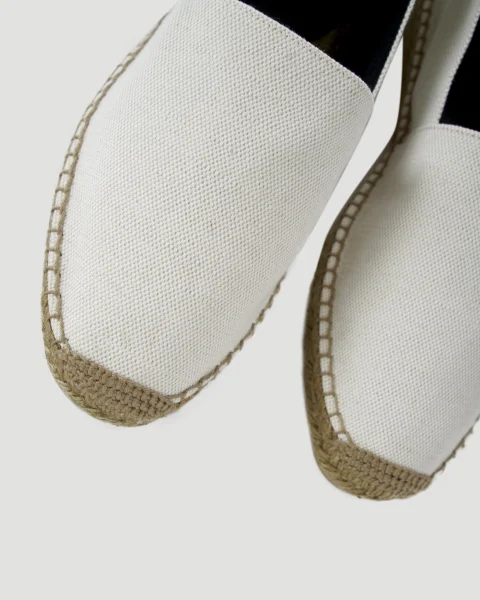 Embroidered Espadrilles in Ecru Canvas — снимка 5