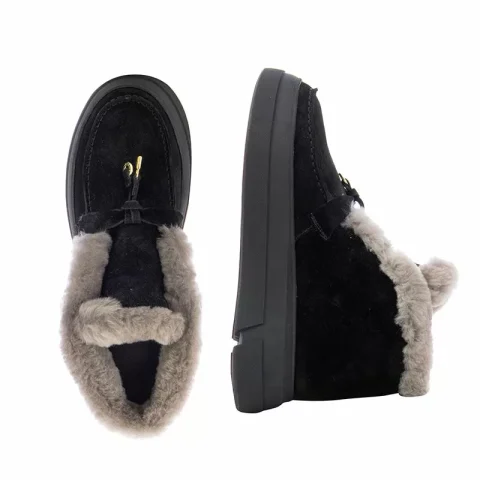 Дамски Равни Боти CARLO FABIANI – 109414 BLACK SUEDE — снимка 5