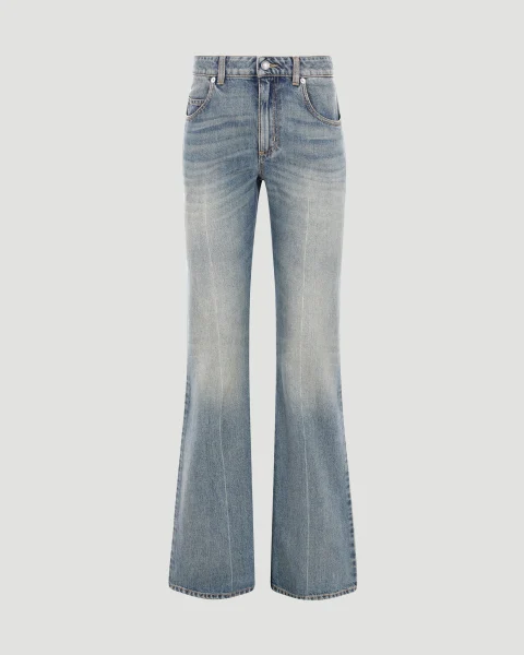 Slightly Flared Jeans in Light Blue