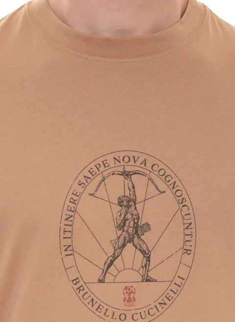 Класически памучен тишърт Brunello Cucinelli — снимка 9