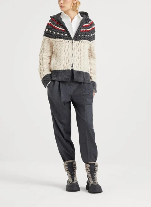 Жилетка от кашмир 'Opera Mountain Cables' Brunello Cucinelli
