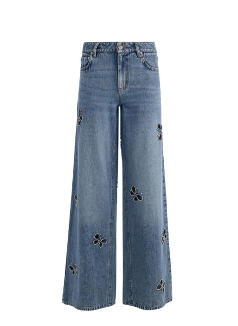 Деним с декоративни кристали 'Amazing' Alice + Olivia — снимка 6