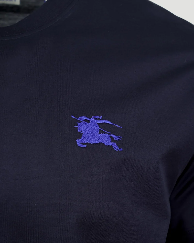 Cotton T-Shirt in Navy — снимка 3
