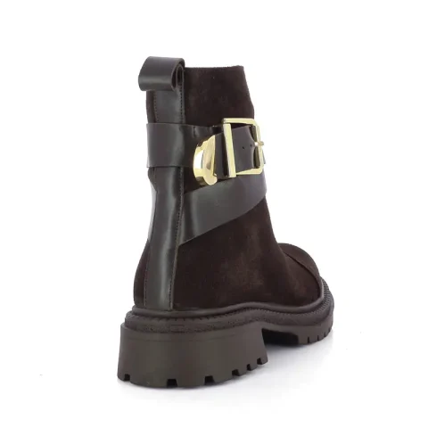 Дамски Равни Боти CARLO FABIANI – 247-8517 247-8517 BROWN SUEDE — снимка 2