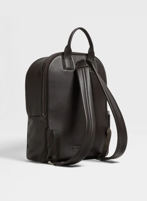 Раница от естествена кожа Zegna — снимка 2