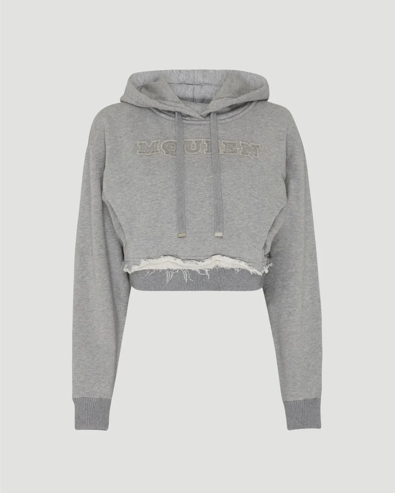Cotton Hoodie in Grey