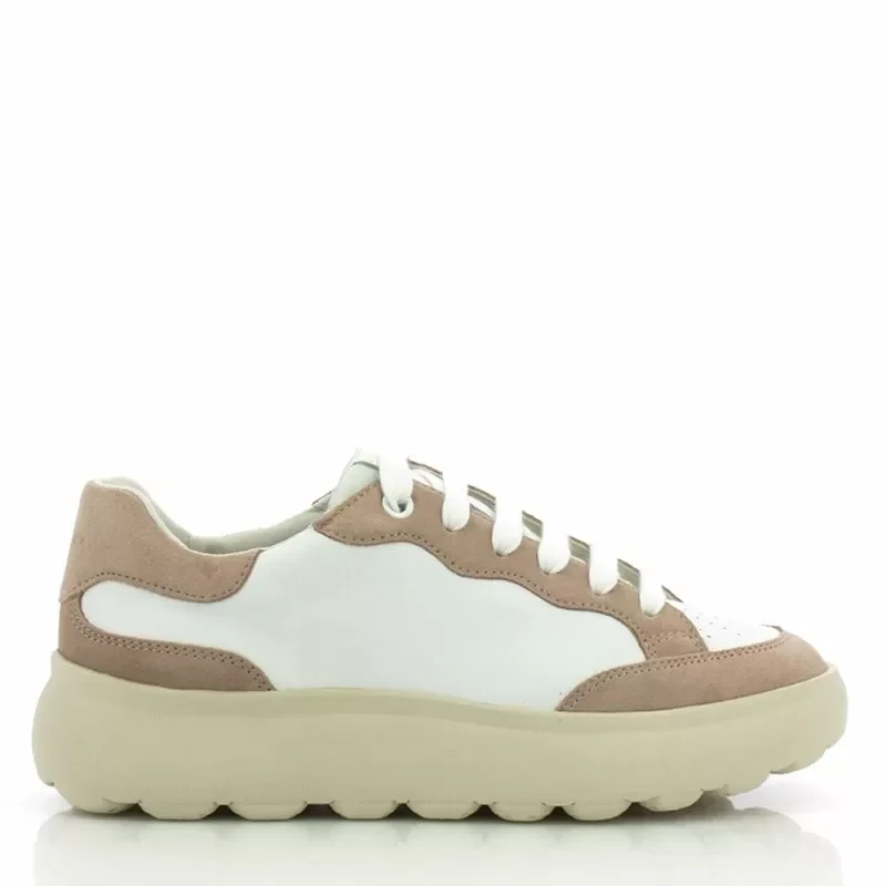 Дамски Сникърс GEOX – D55TCA D SPHERICA EC4.1 WHITE/NUDE