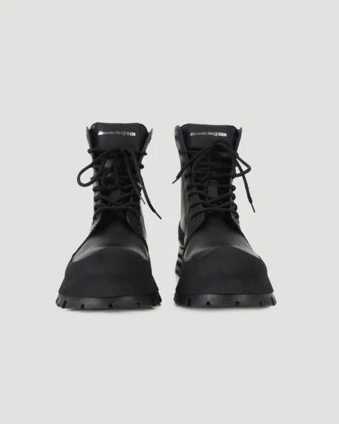 Wander Lace Up Boot in Black — снимка 3