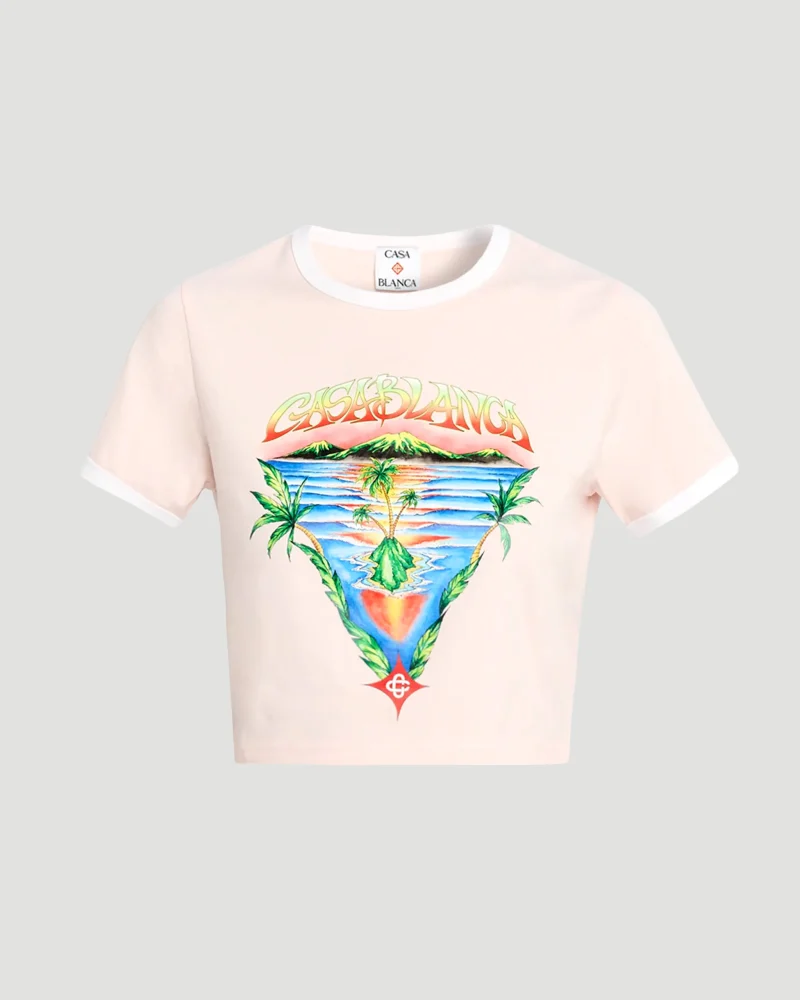 Innocence Triangle Short Sleeve T‑Shirt in Pink