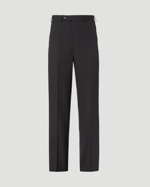 Wool Trousers in Black