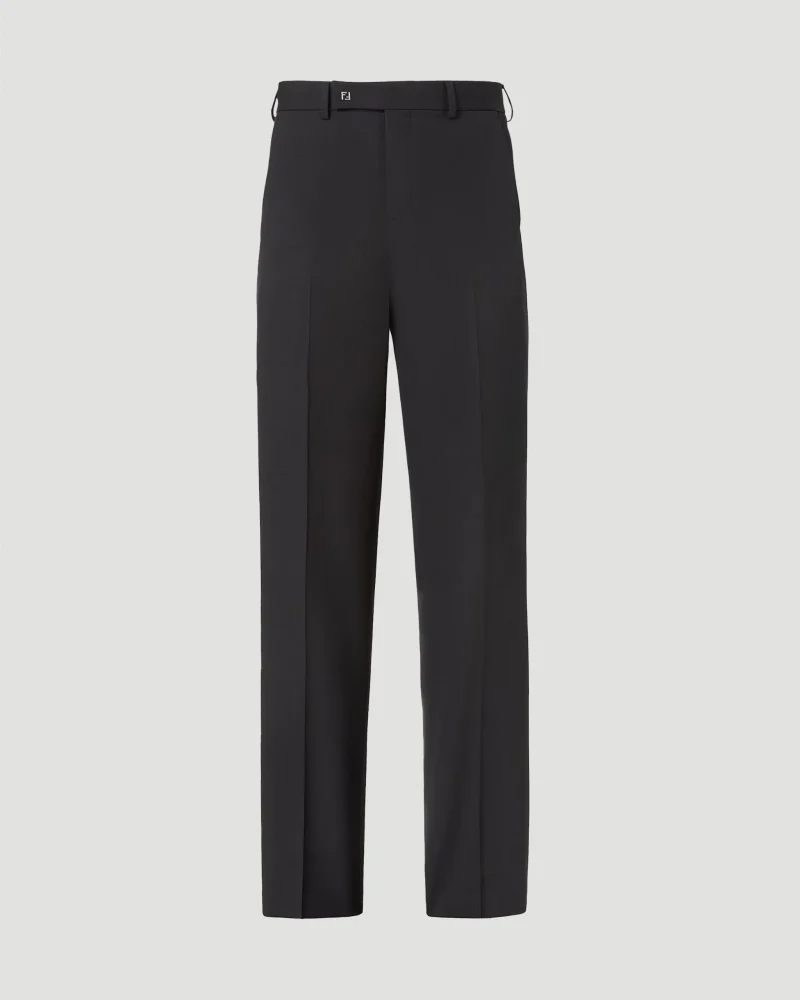 Wool Trousers in Black