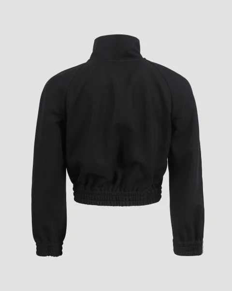 Cropped Track Jacket in Black — снимка 2