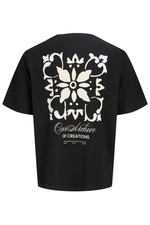 T-Shirt Jjart Print Ss Crew Neck 12288095 C-N10 black — снимка 2