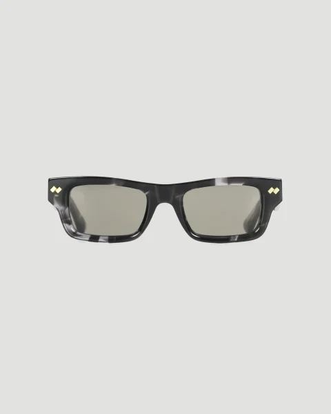 Dizzy Square Sunglasses in Havana Gold