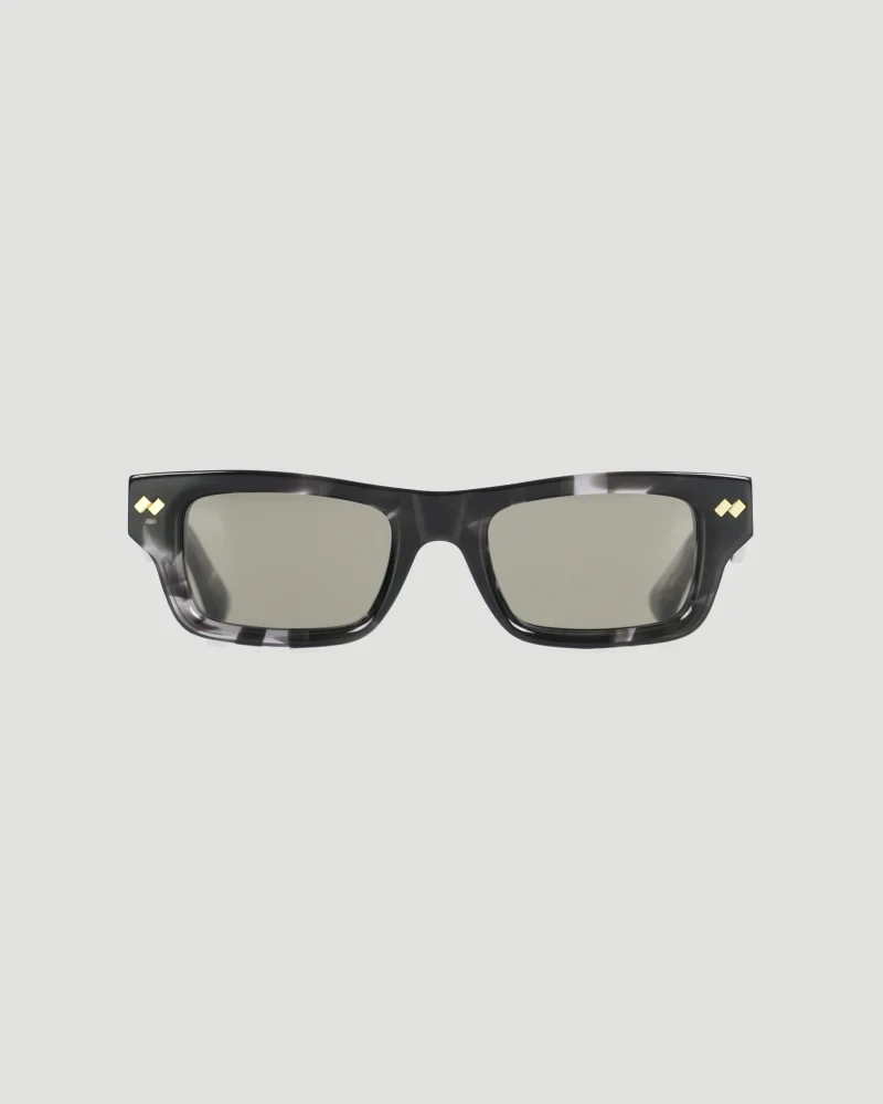 Dizzy Square Sunglasses in Havana Gold