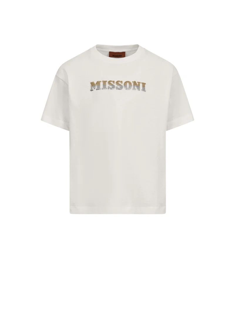 Тишърт с пайети Missoni Kids,