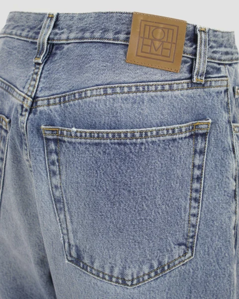 Twisted Seam Denim Full Length Worn Blue — снимка 2