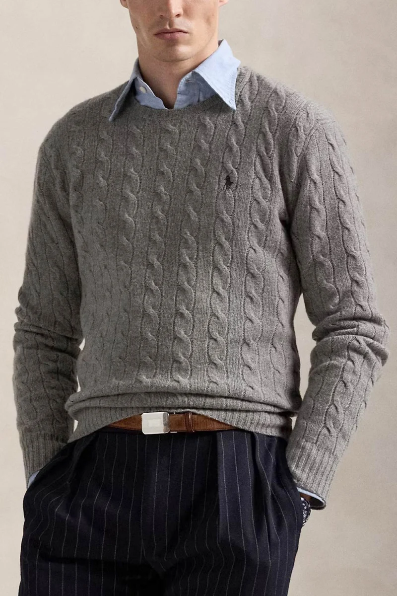 Плетено Lscablecnpp-Long Sleeve 710876762012 020 grey — снимка 2