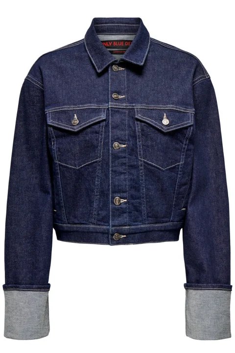Яке Onlmercer Ls Fold Up Red Rea 15332367 BS000042 dark blue denim