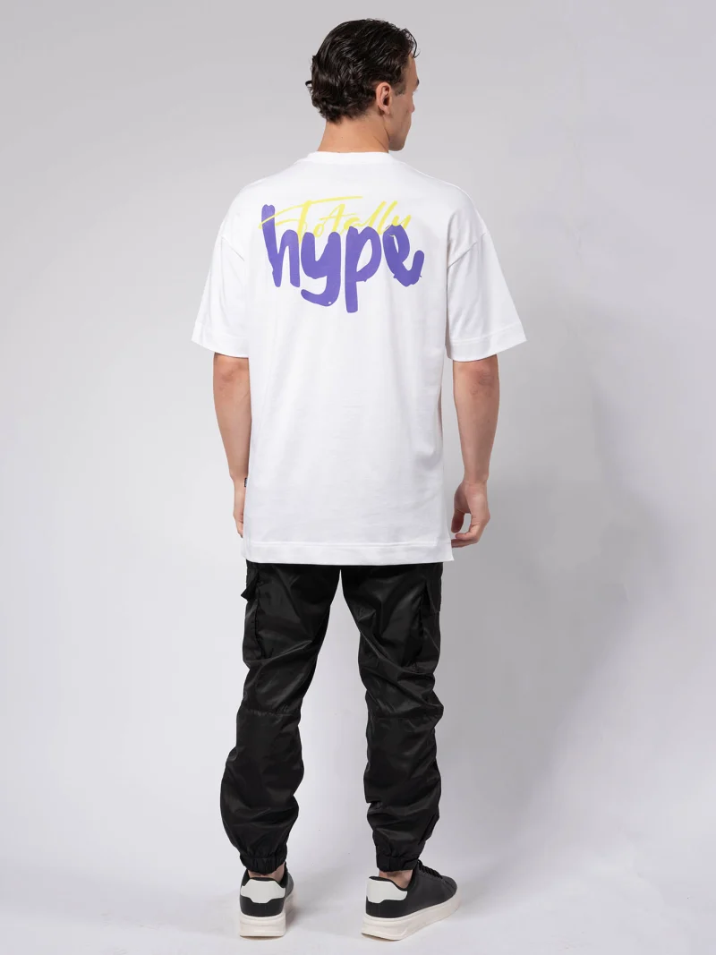 Бяла овърсайз тениска TOTALLY x hype — снимка 7