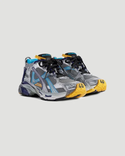 Runner Sneaker in Grey, Blue and Orange — снимка 2