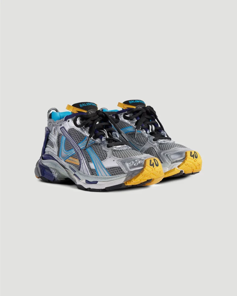 Runner Sneaker in Grey, Blue and Orange — снимка 2