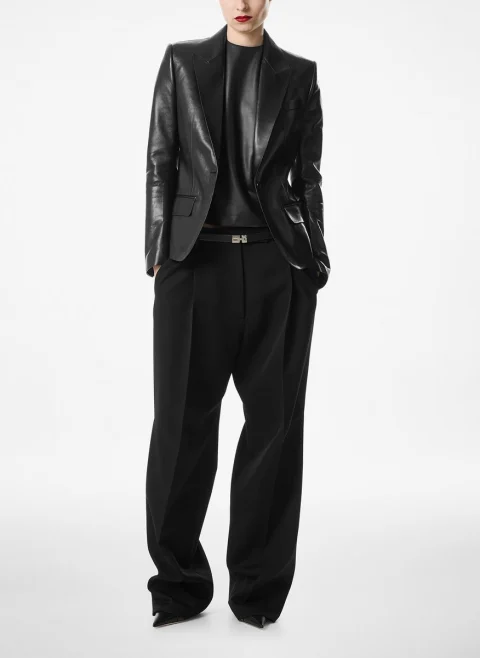 Едноредно сако от кожа Tom Ford — снимка 4