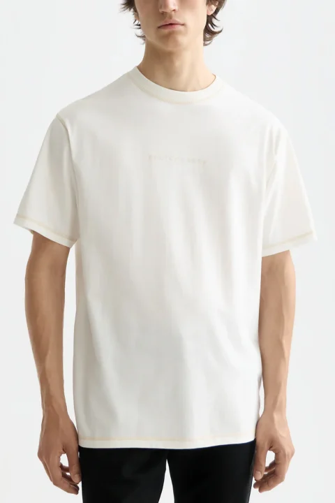 T-Shirt Logo Front Chest 179192 0001 off white — снимка 2