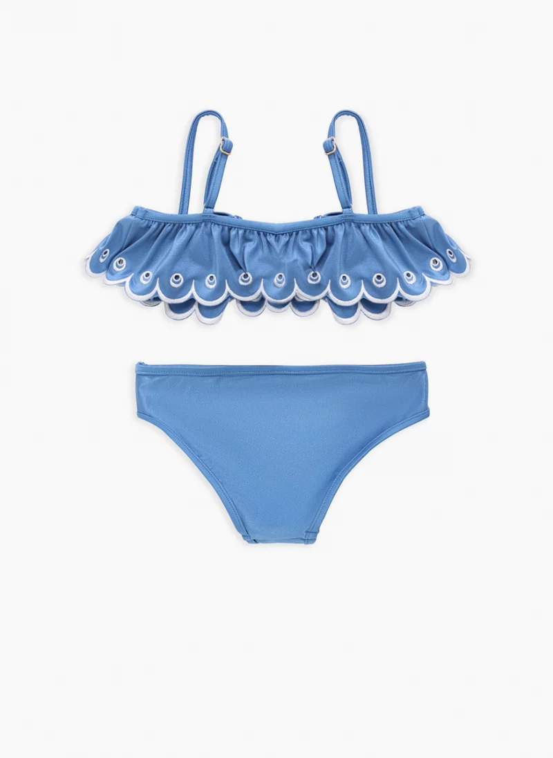 Бански 'Embroidery Frill' Zimmermann Kids — снимка 2