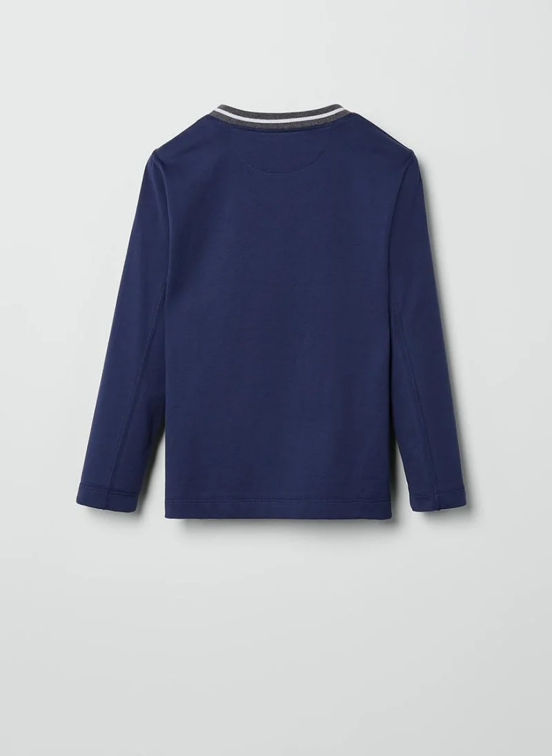 Блуза с апликиран джоб Brunello Cucinelli Kids 8-10