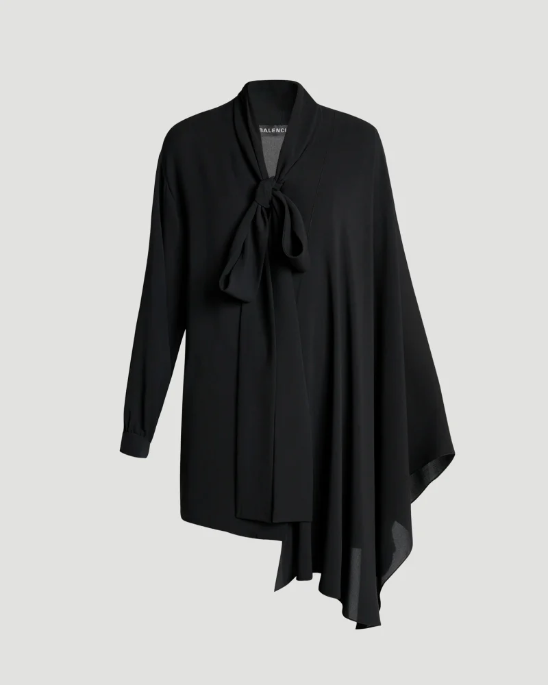 Scarf Blouse in Black