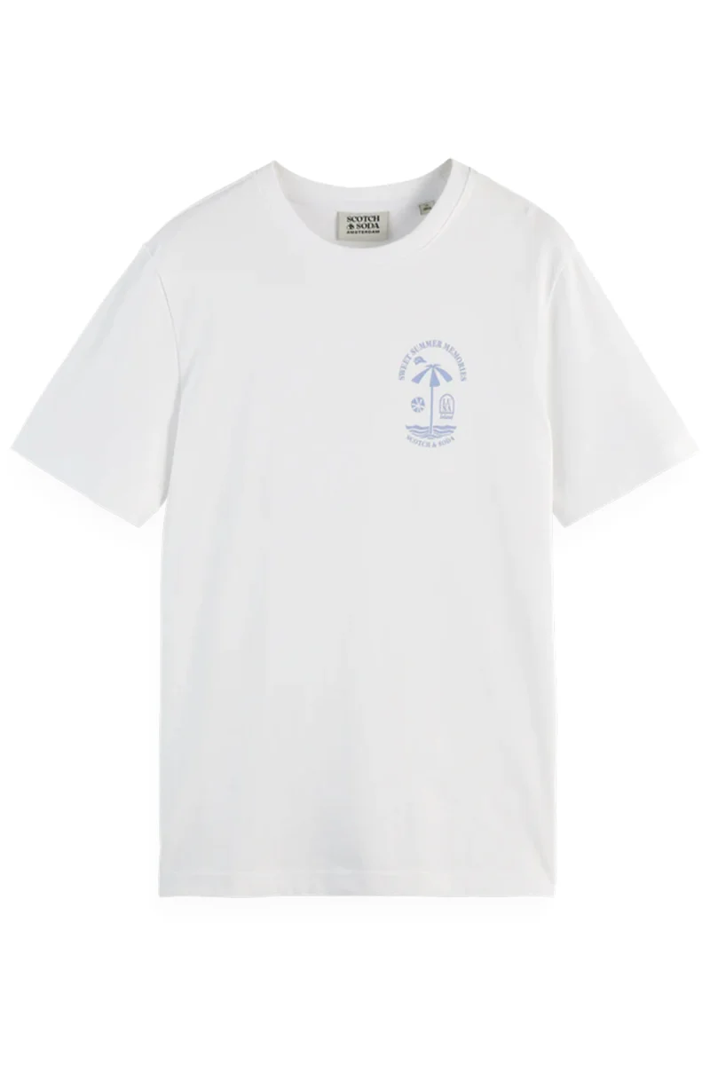 T-Shirt Regular Fit Left Chest Logo 180047 SC101 white