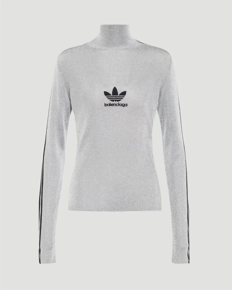 Balenciaga x adidas Athletic Mock Neck in Silver