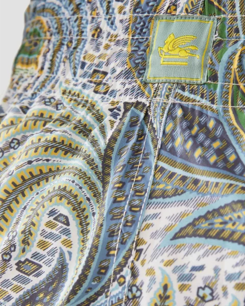 Paisley-Print Swim Shorts in Multicolour — снимка 2