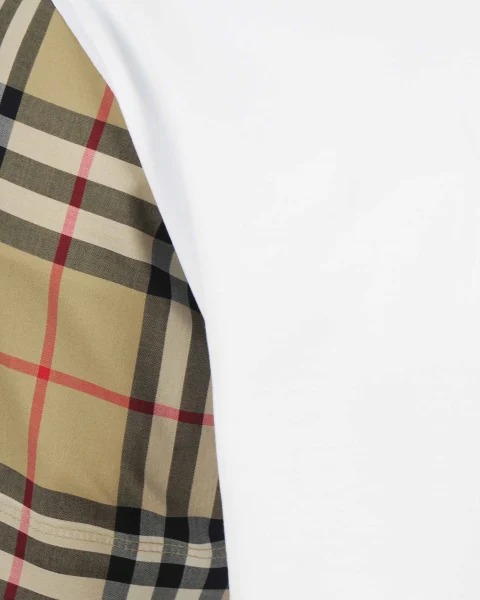 Vintage Check-Detailed T-Shirt — снимка 3