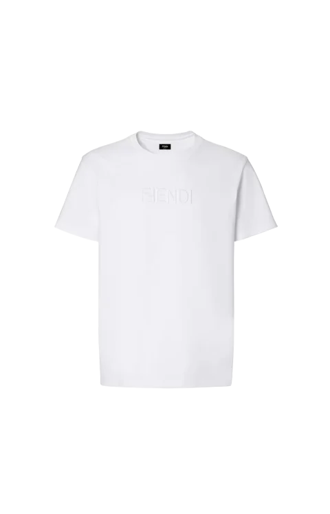 T-Shirt with Tonal FF Selleria Logo in White
