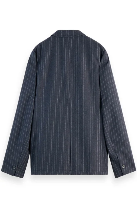 Сако Relaxed 3-Button Pinstripe 178656 SC7470 charcoal stripe — снимка 2