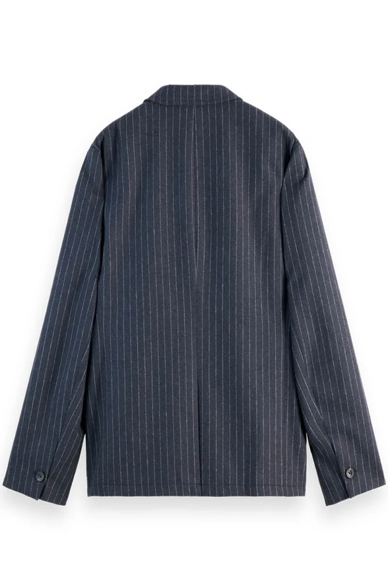 Сако Relaxed 3-Button Pinstripe 178656 SC7470 charcoal stripe — снимка 2