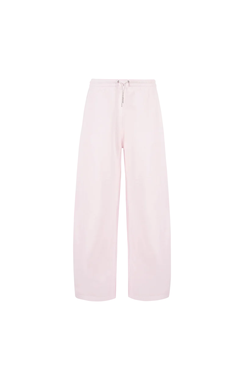 Rhinestone-Detailed Track Pants in Pink