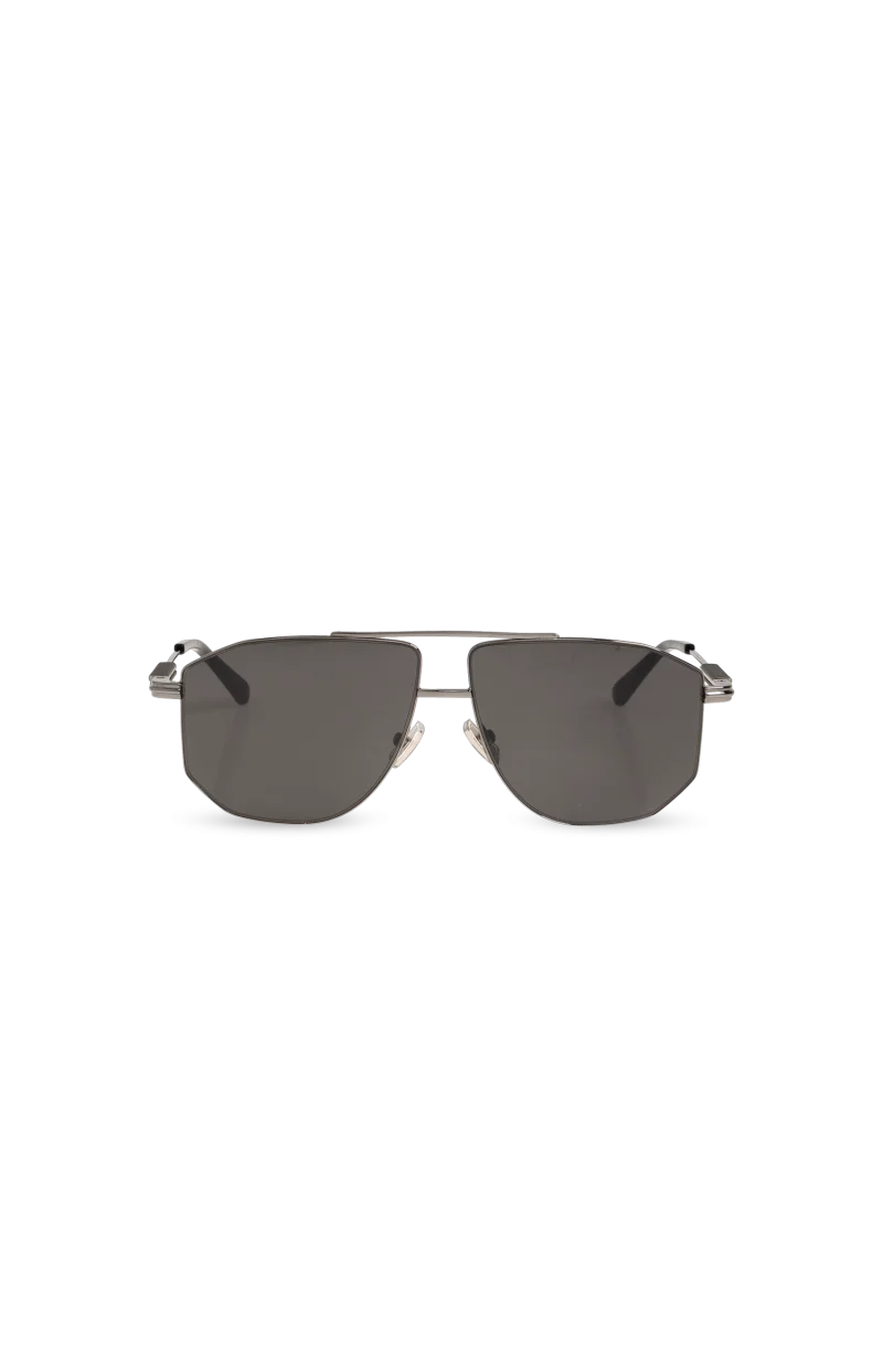 Rounded Square Sunglasses in Ruthenium-Grey