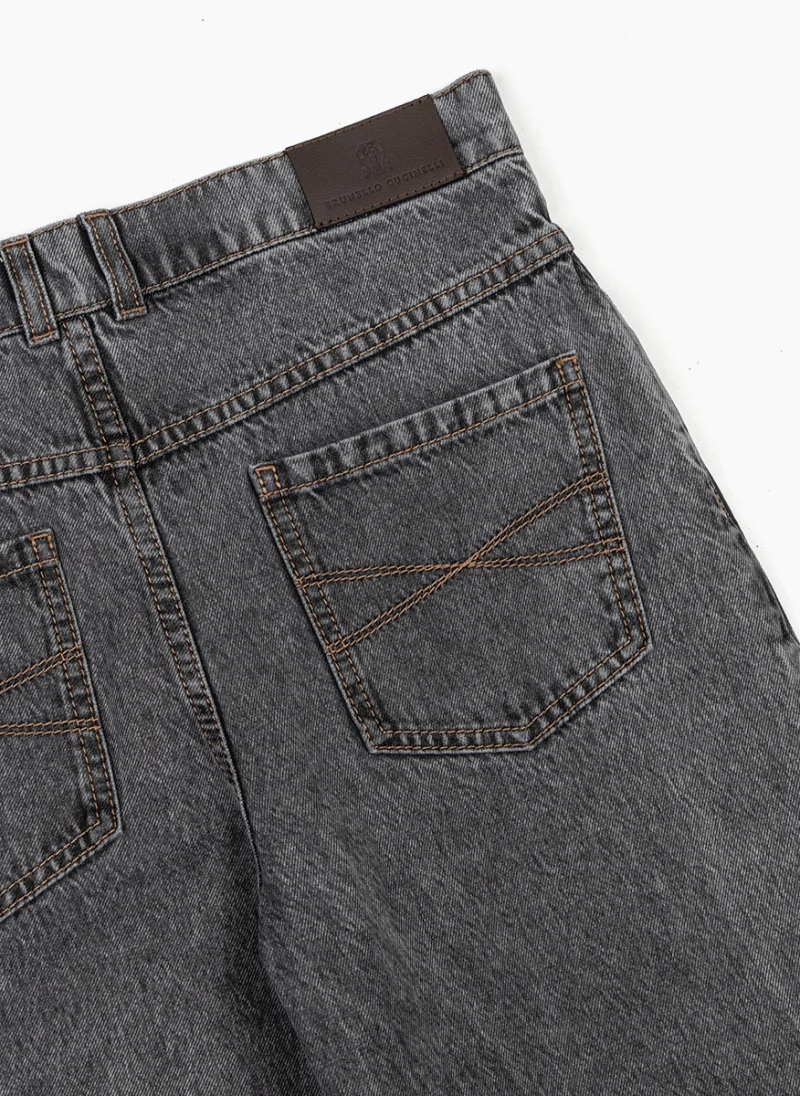Класически деним с монили Brunello Cucinelli Kids 12 — снимка 3